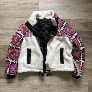 BLANKNY Crochet‎ Sherpa Jacket